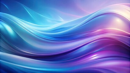Fototapeta premium Abstract wallpaper in elegant blue and purple gradient, featuring smooth curves and soft, blurred edges.