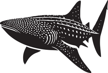 Black and white shark