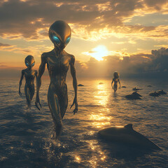 Arriving from the ocean 