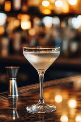 Martini and Shaker at Bar