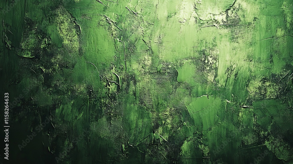 Poster scraped green background texture with rough surface and organic patterns
