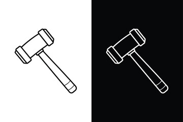 Isolated Reflex Hammer Design. Sleek and Functional Iconography