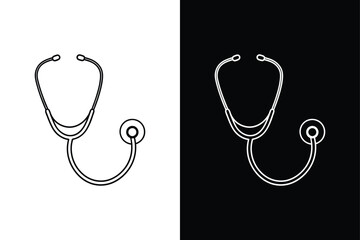 Doctor's Tool of the Trade. Flat Stethoscope Icon Vector Design