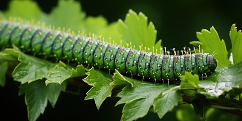 Fototapeta premium caterpillar on a branch