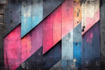 Abstract Colorful Geometric Wall Art Design