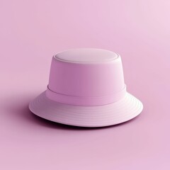3D Minimalist bucket hat icon design in soft pastel tones graphic modern aesthetic digital viewpoint