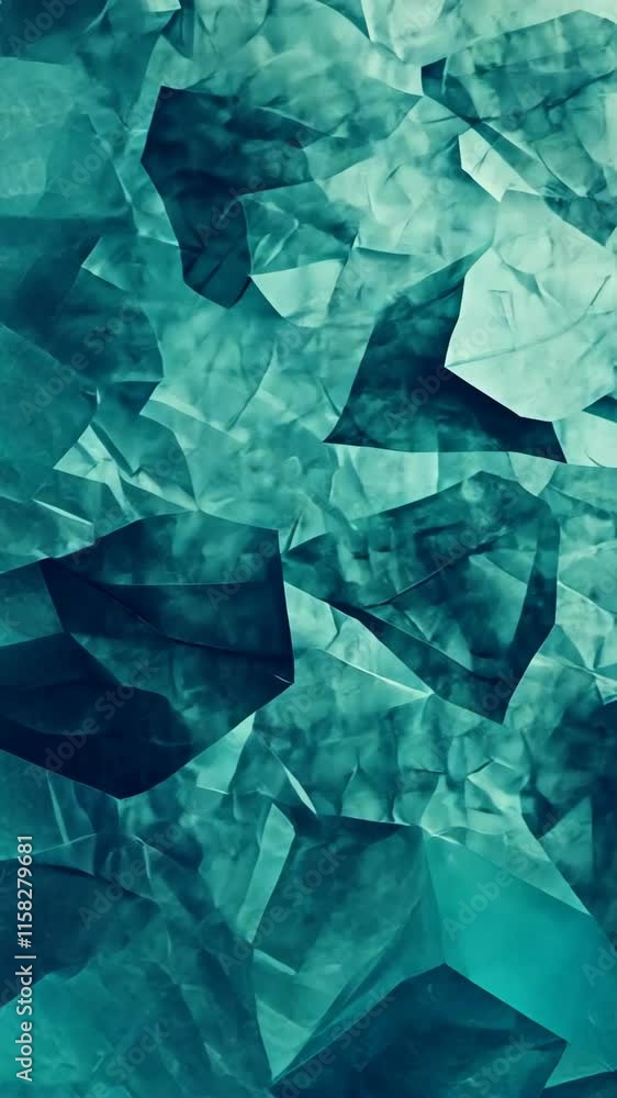 Poster abstract turquoise shapes create a captivating visual texture with layered effects and intricate det