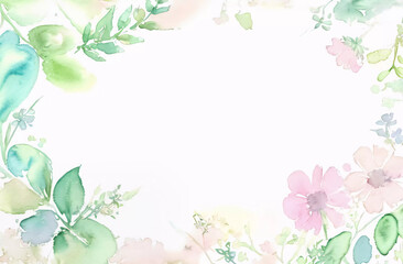 Naklejka premium White spring background with frame. Generative AI