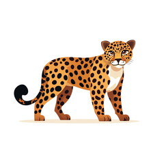 Majestic Leopard: A Wild Cat Illustration