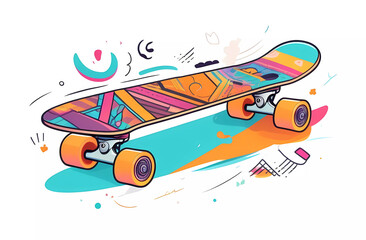 Skateboard Road transport isolated illustration