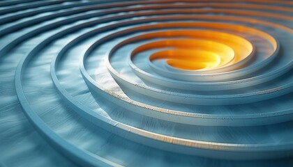 Abstract white yellow rounded shapes 