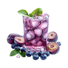 Tasty Prune Detox Water  isolated on transparent background