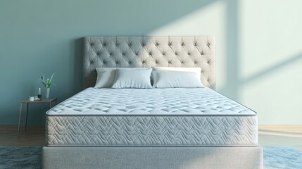 Modern Comfortable Bed with Clean Lines and Natural Light