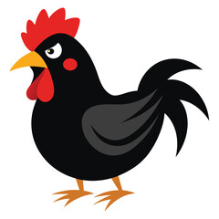 angry chicken illustration