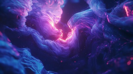 Obraz premium Abstract Blue and Purple Dynamic Background with Futuristic Design