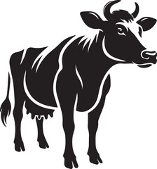 Fototapeta premium Silhouette of a cow