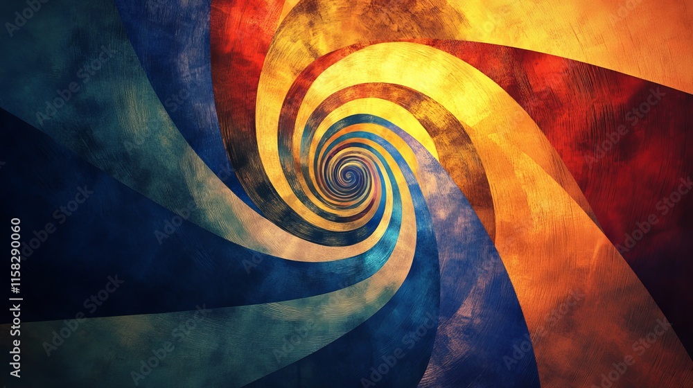 Poster vibrant spiral rays abstract background with radiant light patterns and dynamic flowing lines for gr