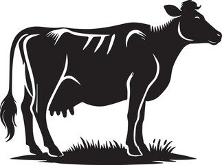 Silhouette of a cow