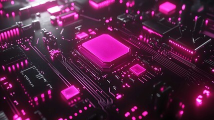 Fototapeta premium Abstract Circuit Board with a Futuristic Technology Design