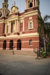 Fototapeta premium Sacred Heart Cathedral Church located at Connaught Place, Delhi, India, Beautiful architectural view from outside of Cathedral Church in Central Delhi during evening time