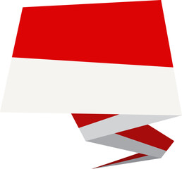 indonesian flag ribbon banner