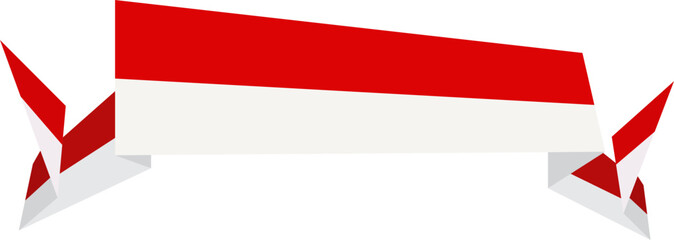 indonesian flag ribbon banner