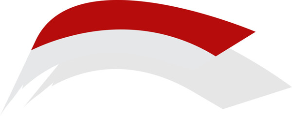 indonesian flag ribbon banner