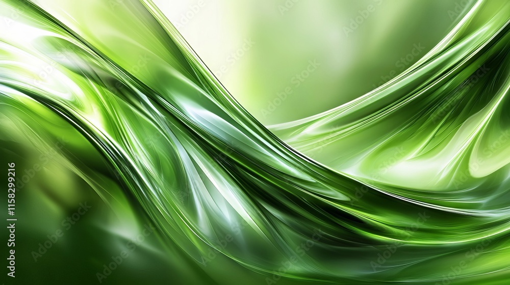 Poster abstract green background featuring dynamic textures, organic patterns, and smooth gradients perfect