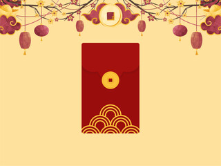 illustration for Chinese New Year celebrations with a simple background
