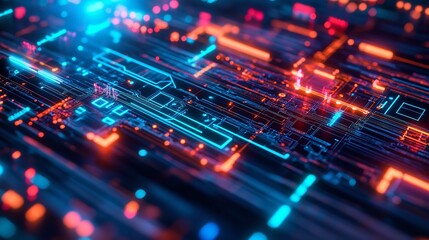 Obraz premium Abstract Technology Digital High-Tech Concept Background