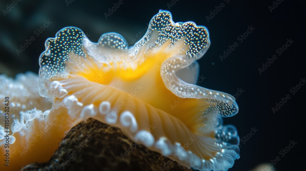 Poster artistic jellyfish with harmonious colors and patterns