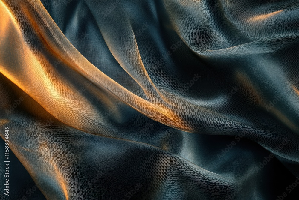 Leinwandbilder luxurious silk fabric with gentle folds showcasing elegance and softness for creative mock up and de