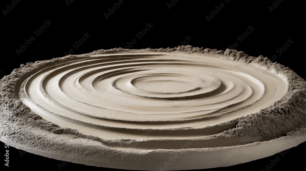 Poster creating mesmerizing sand patterns a study in textures and shapes studio photography minimalist top 