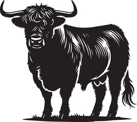 Cow black silhouette