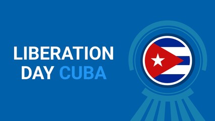 Liberation Day Cuba web banner design illustration 