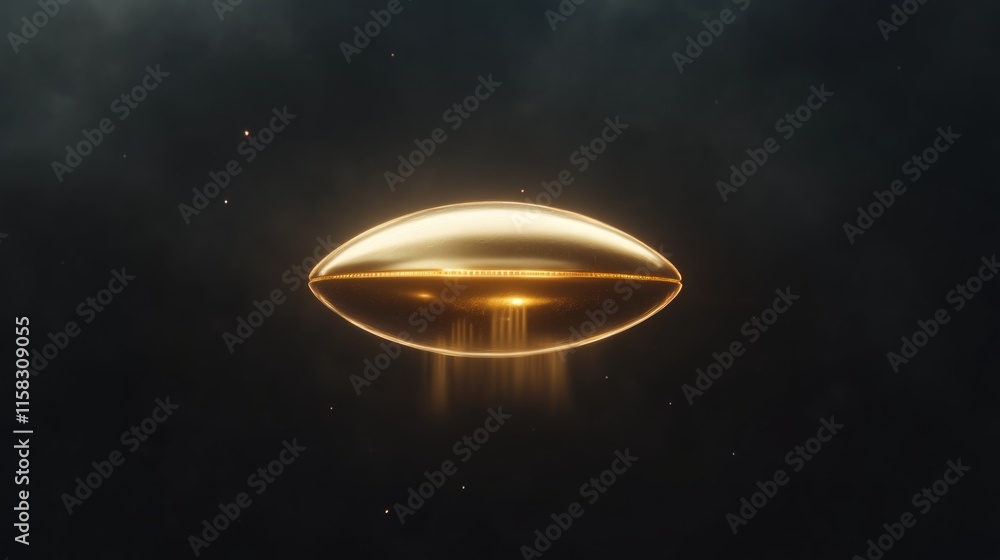 Poster mysterious ufo encounter outer space 3d animation dark atmosphere aerial view sci-fi concept