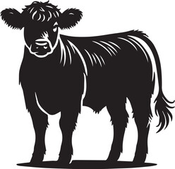 Cow black silhouette