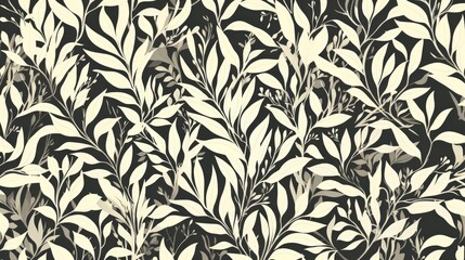 White leaves on black background 