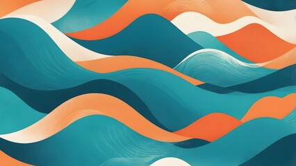 Fototapeta premium Abstract Colorful Wave Vector Design with Fluid Shapes and Vibrant Color Palette for Trendy Backgrounds