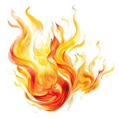 Flame Isolated Background, Generative AI	