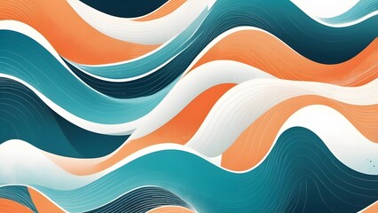 Fototapeta premium Abstract Colorful Wave Vector Design with Fluid Shapes and Vibrant Color Palette for Trendy Backgrounds