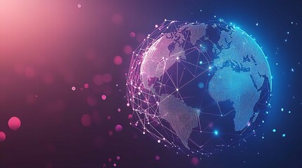 Obraz premium Digital Technology World with Business Virtual Concept