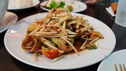 Somtum, Thai traditional spicy salad