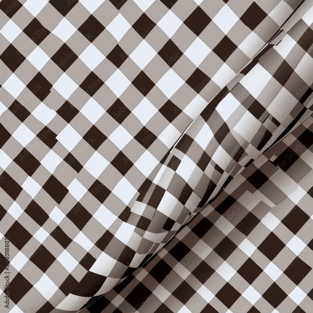 Poster black and white gingham check pattern fabric texture background design element
