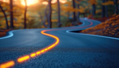 Abstract blue high speed lights trail background. 