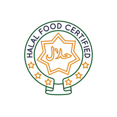 Simple Logo with Halal food icon. Simple Logo with halal food icon for social media, app, and web design. Vector illustration