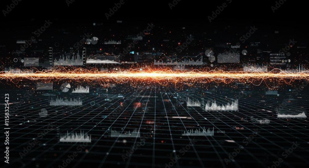Poster a close-up of a digital shield symbolizing cybersecurity, artificial intelligence technology, a pers