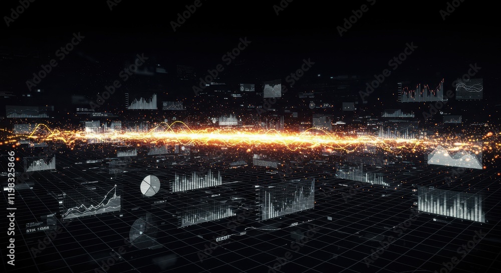Poster a close-up of a digital shield symbolizing cybersecurity, artificial intelligence technology, a pers