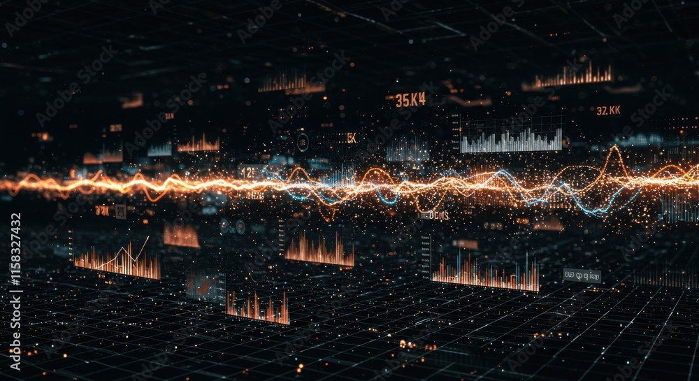 Poster a close-up of a digital shield symbolizing cybersecurity, artificial intelligence technology, a pers