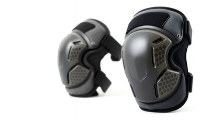 Obraz premium Protective Sport Knee Pads - Sleek, Modern Design in Gray